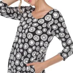Printed Geometric Circle Tunic Top