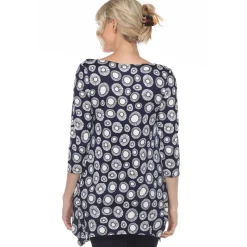 Printed Geometric Circle Tunic Top