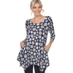 Printed Geometric Circle Tunic Top