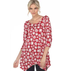 Printed Geometric Circle Tunic Top