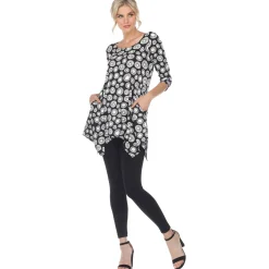 Printed Geometric Circle Tunic Top