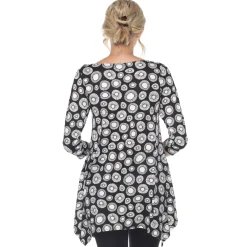 Printed Geometric Circle Tunic Top
