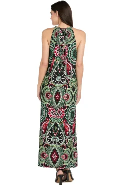 Printed Maxi Halter Dress