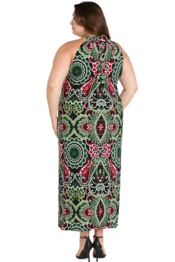 Printed Maxi Halter- Plus