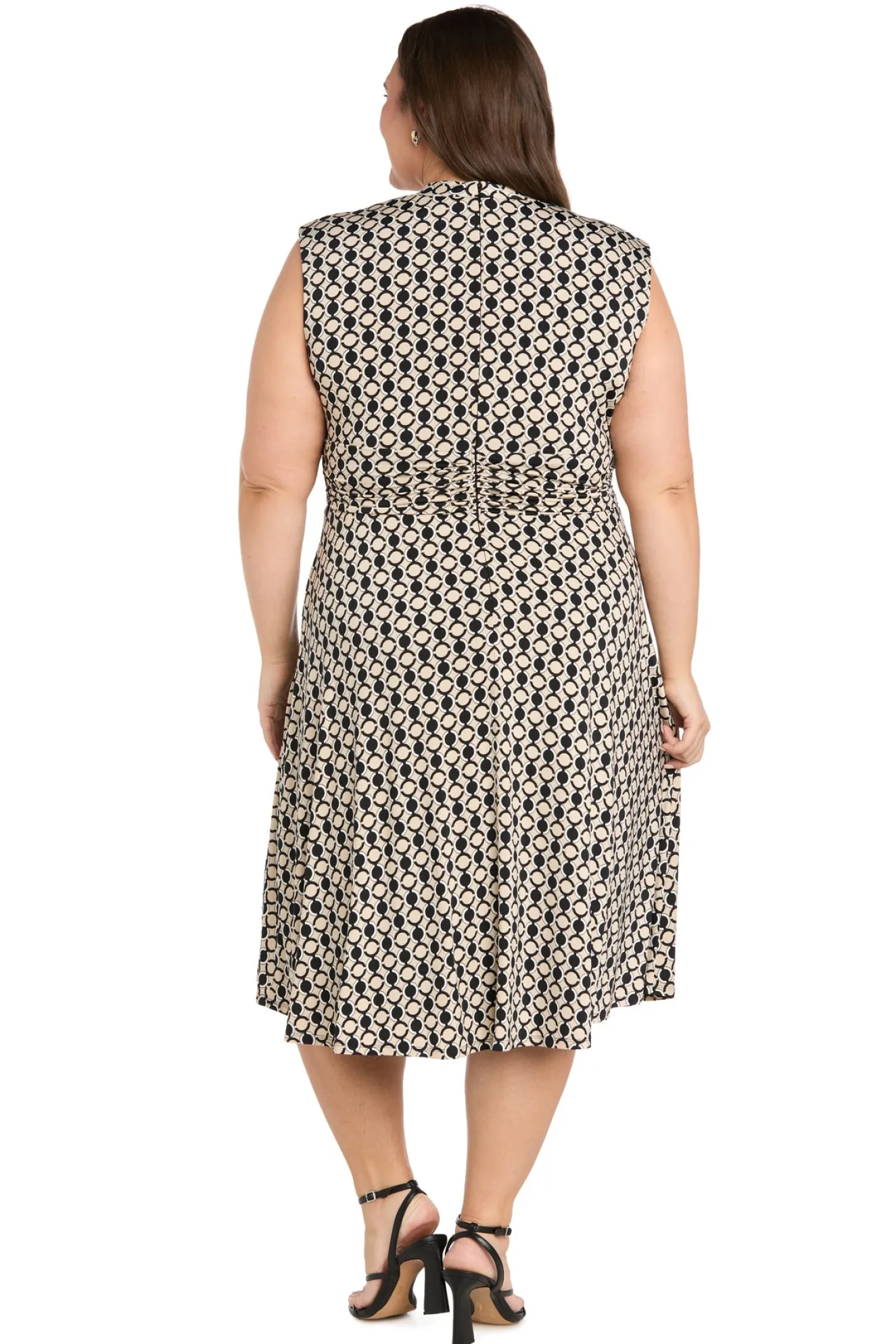 Printed V Neck Jersey with Hardware- Plus
