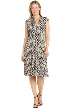 Printed V Neck Jersey with Hardware - Petite