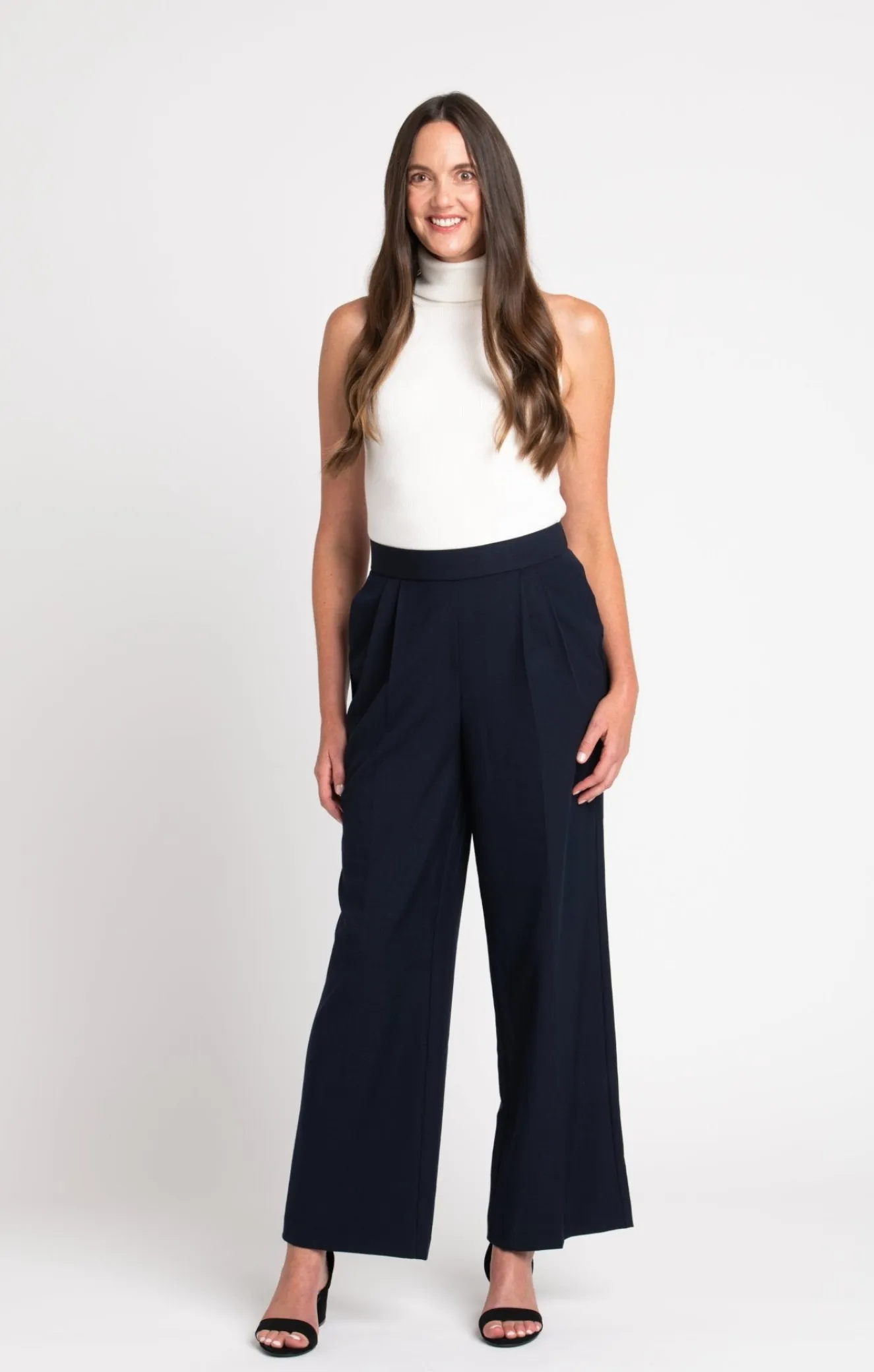 Roz & Ali™ Pleated Wide Leg Trouser Pants