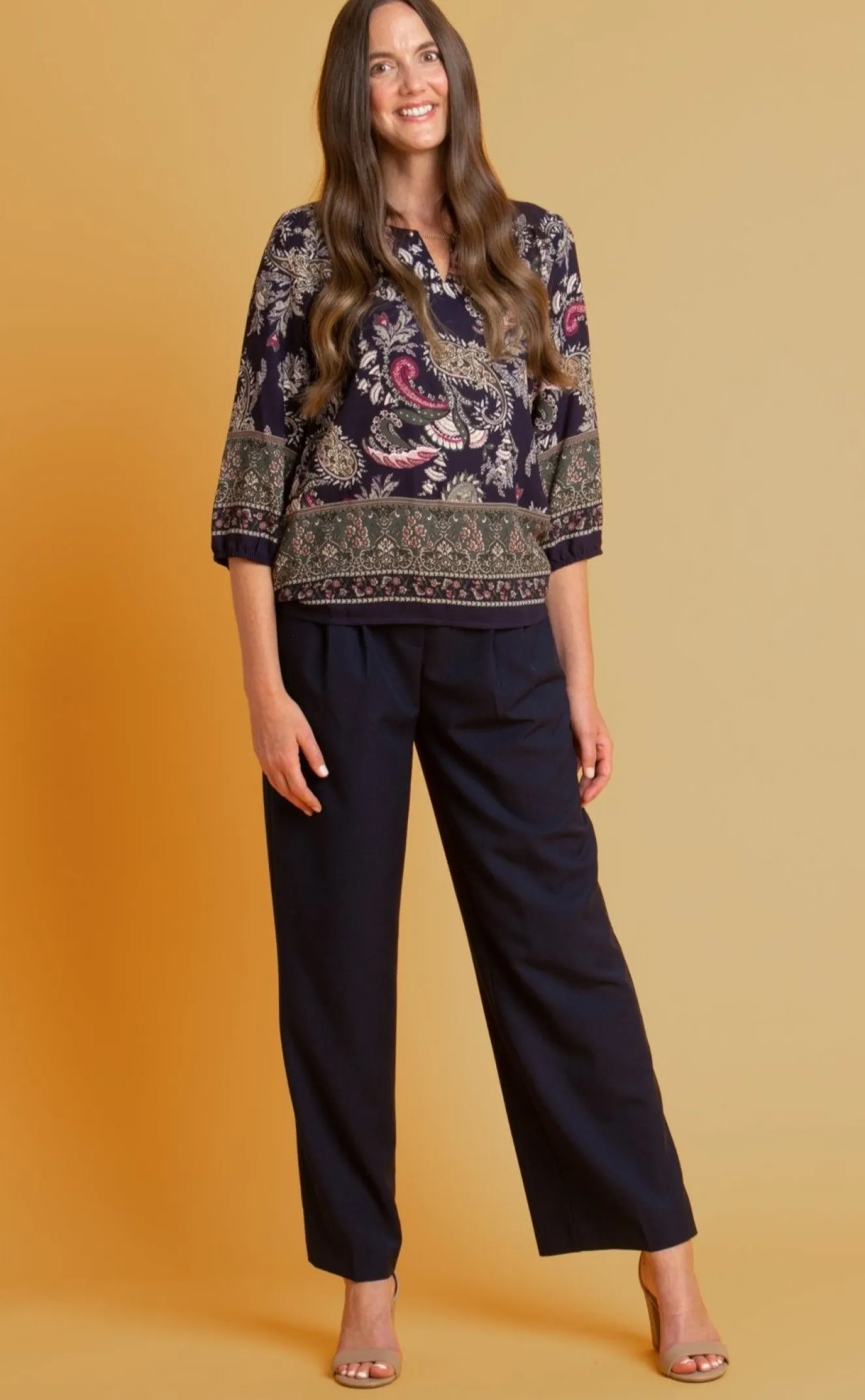 Roz & Ali™ Pleated Wide Leg Trouser Pants