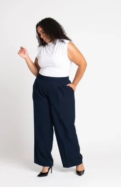 Roz & Ali™ Pleated Wide Leg Trouser Pants - Plus