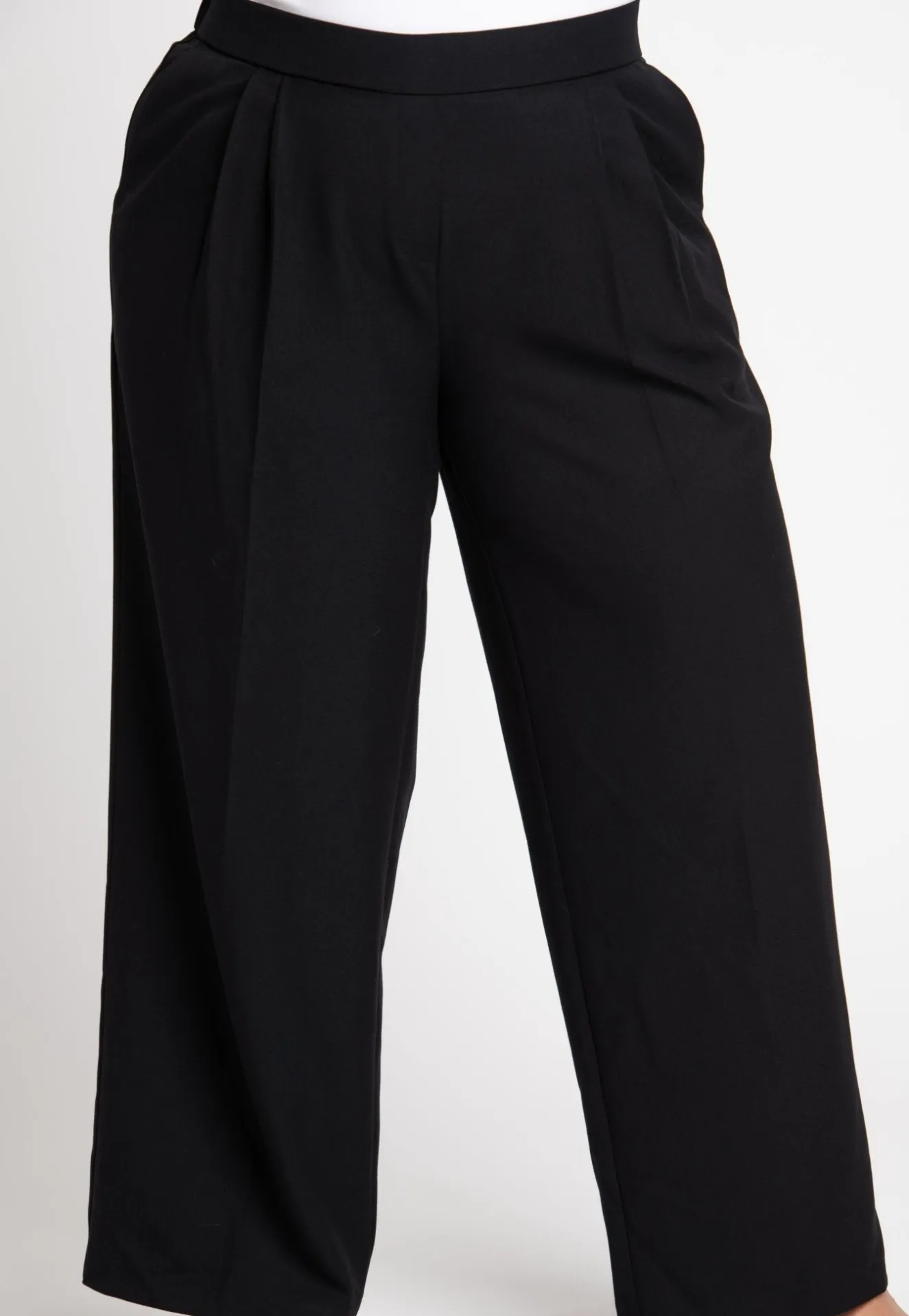 Roz & Ali™ Pleated Wide Leg Trouser Pants - Plus