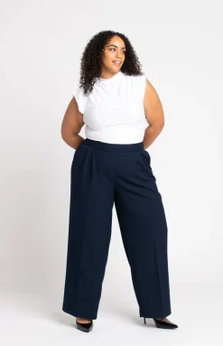 Roz & Ali™ Pleated Wide Leg Trouser Pants - Plus