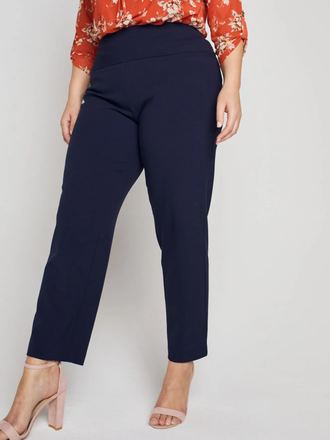 Roz & Ali™ Secret Agent Pants Tummy ControlSlim Leg Pants - Plus