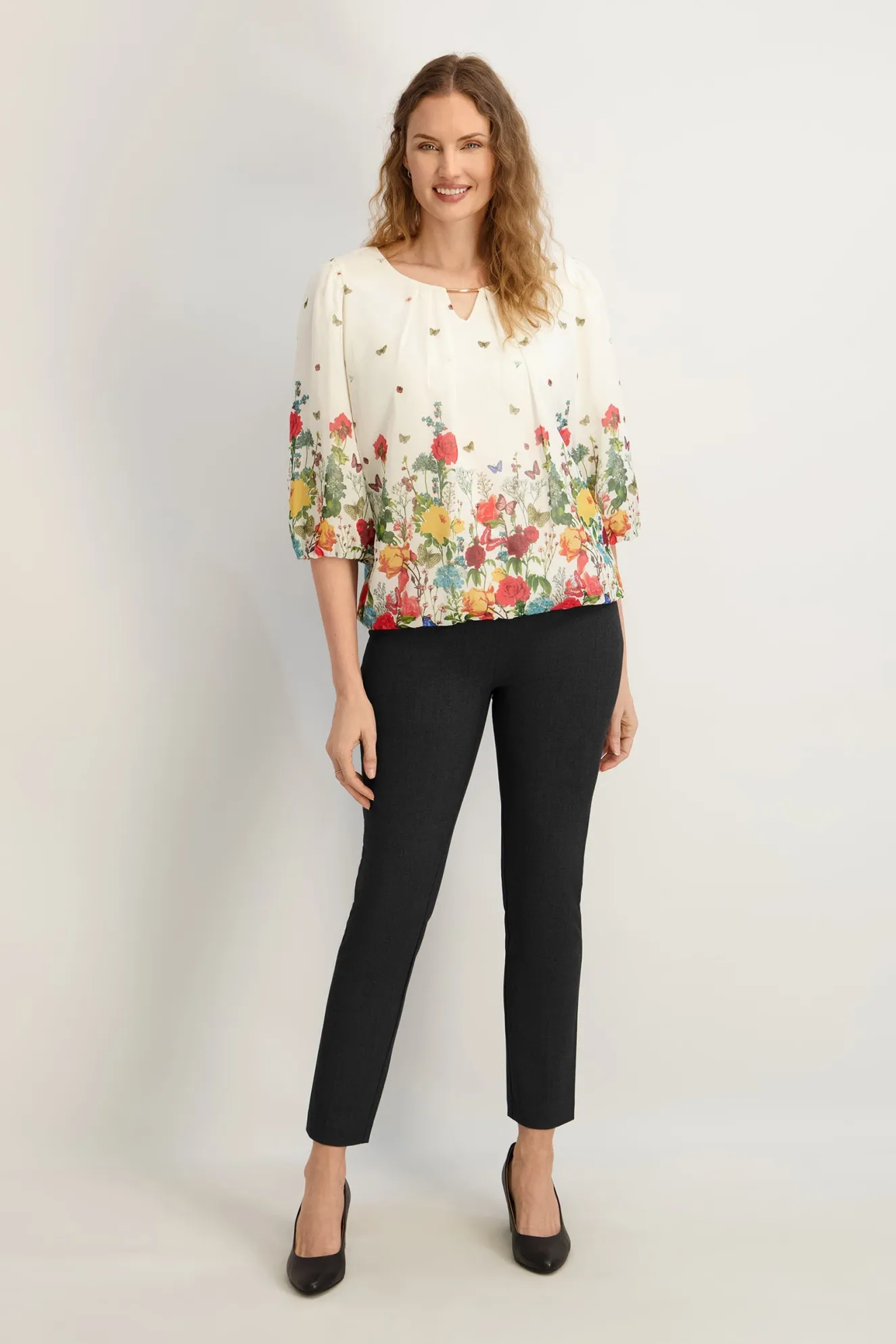 Roz & Ali™ Secret Agent Pants Tummy ControlSlim Leg Pants - Petite
