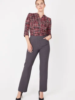 Roz & Ali™ Secret Agent Pull On Tummy Control Pants Straight Leg - Plus - Short Length
