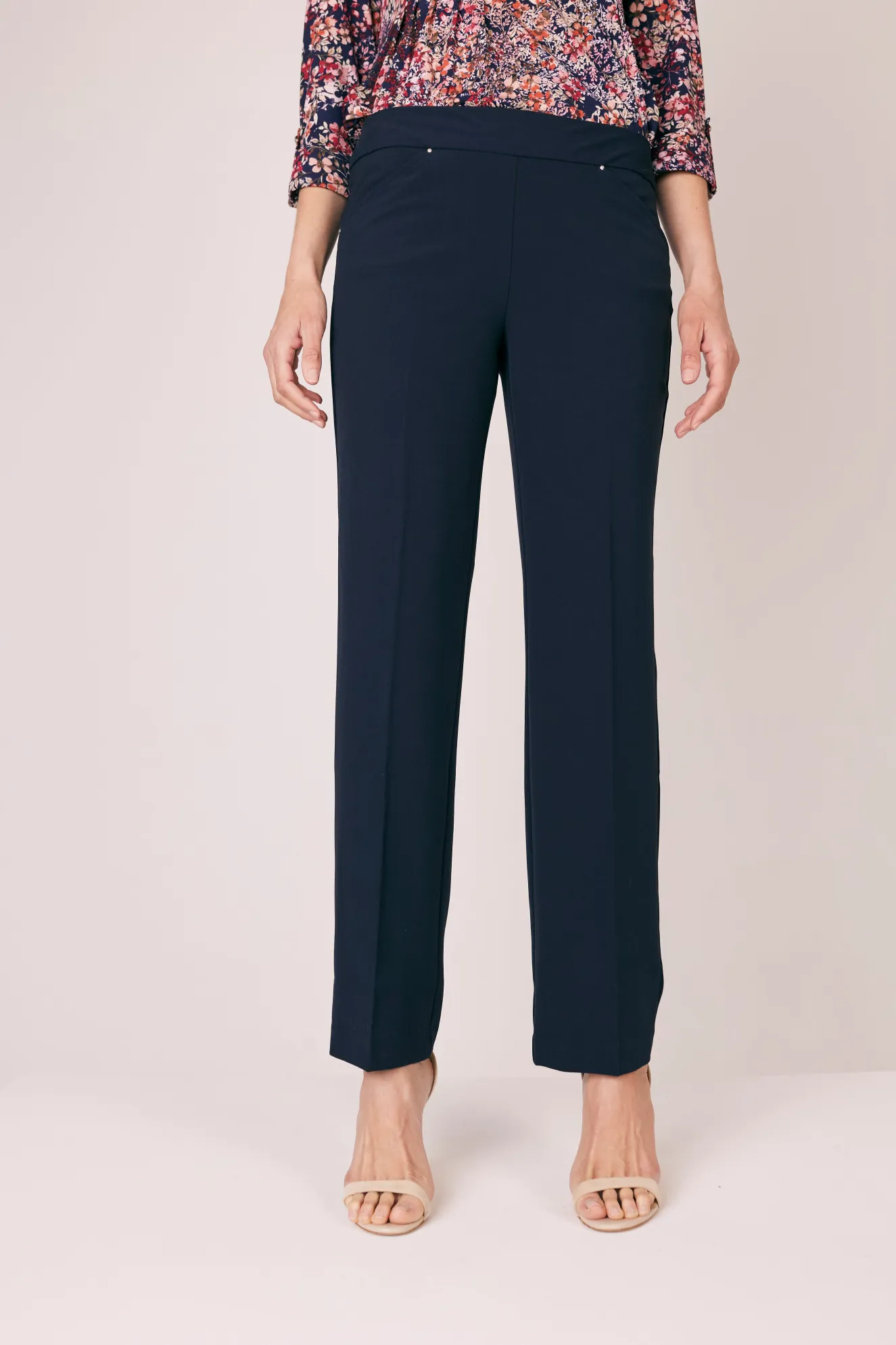 Roz & Ali™ Secret Agent Pull On Tummy Control Pants Straight Leg - Plus - Short Length