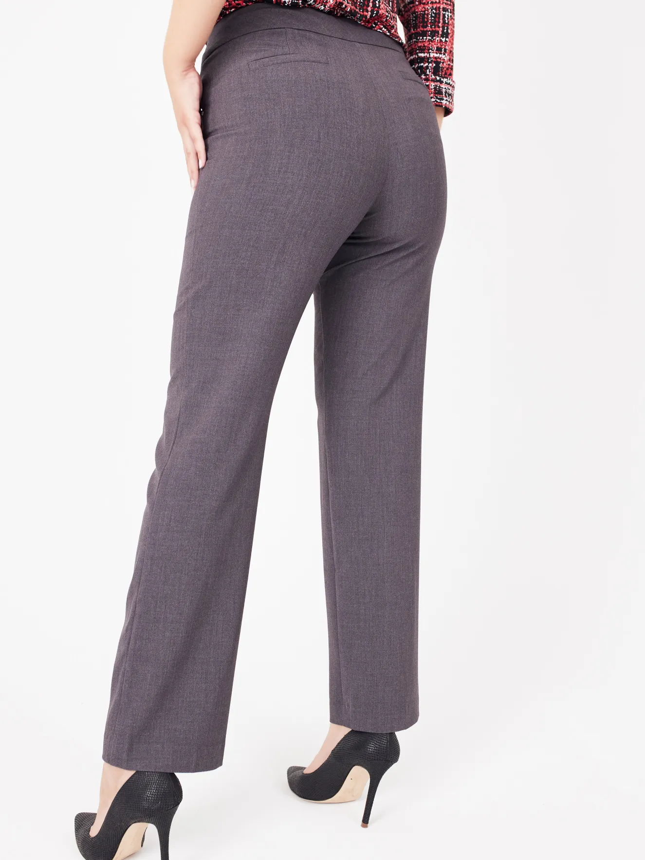 Roz & Ali™ Secret Agent Pull On Tummy Control Pants Straight Leg - Plus - Short Length