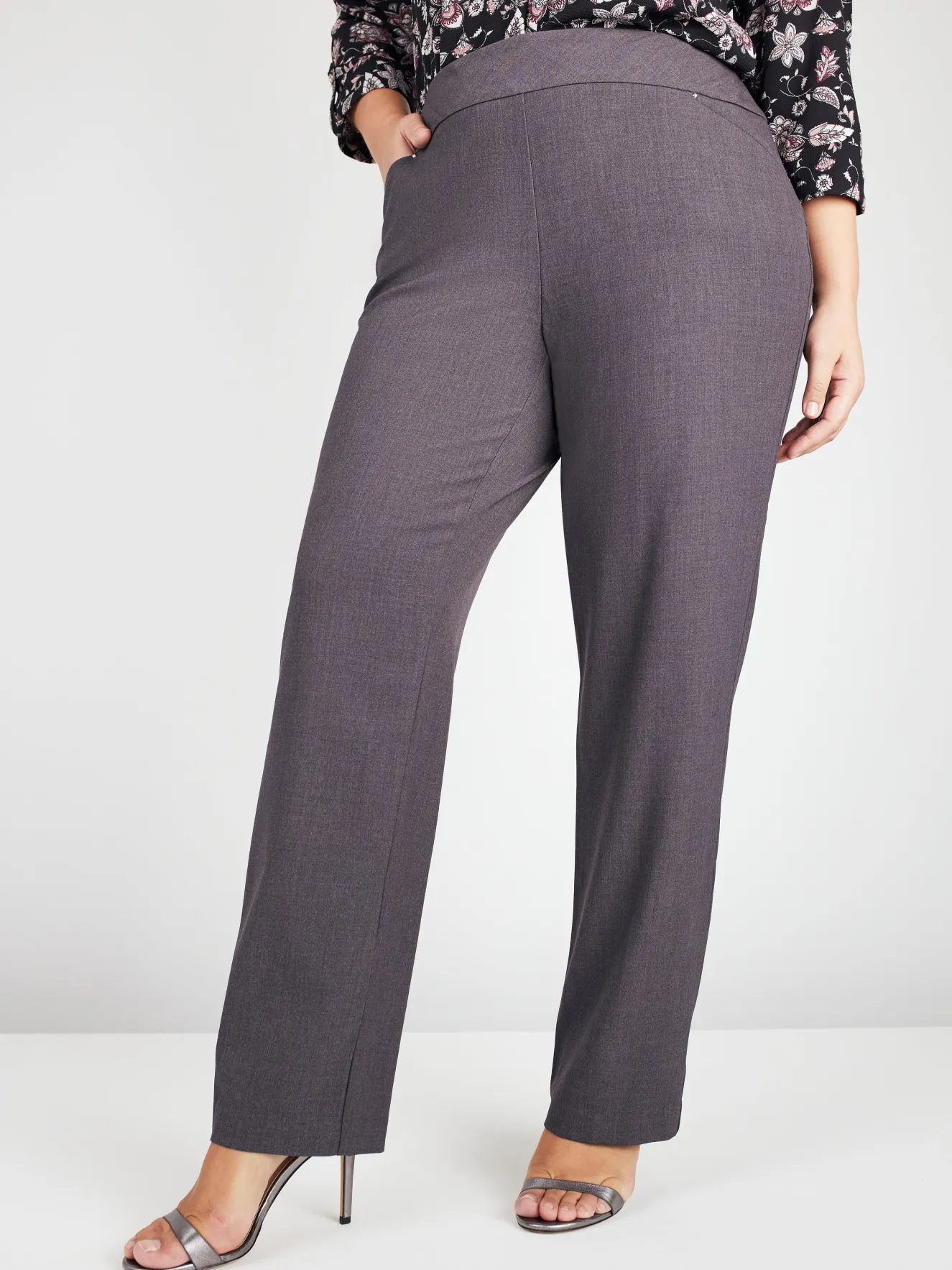 Roz & Ali™ Secret Agent Pull On Tummy Control Pants Straight Leg - Short Length