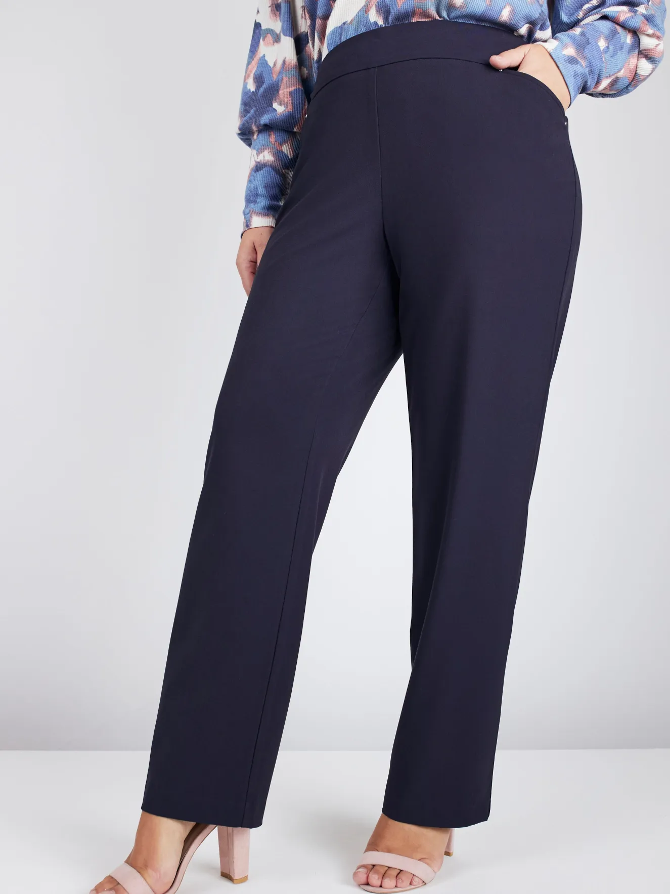 Roz & Ali™ Secret Agent Pull On Tummy Control Pants Straight Leg - Short Length