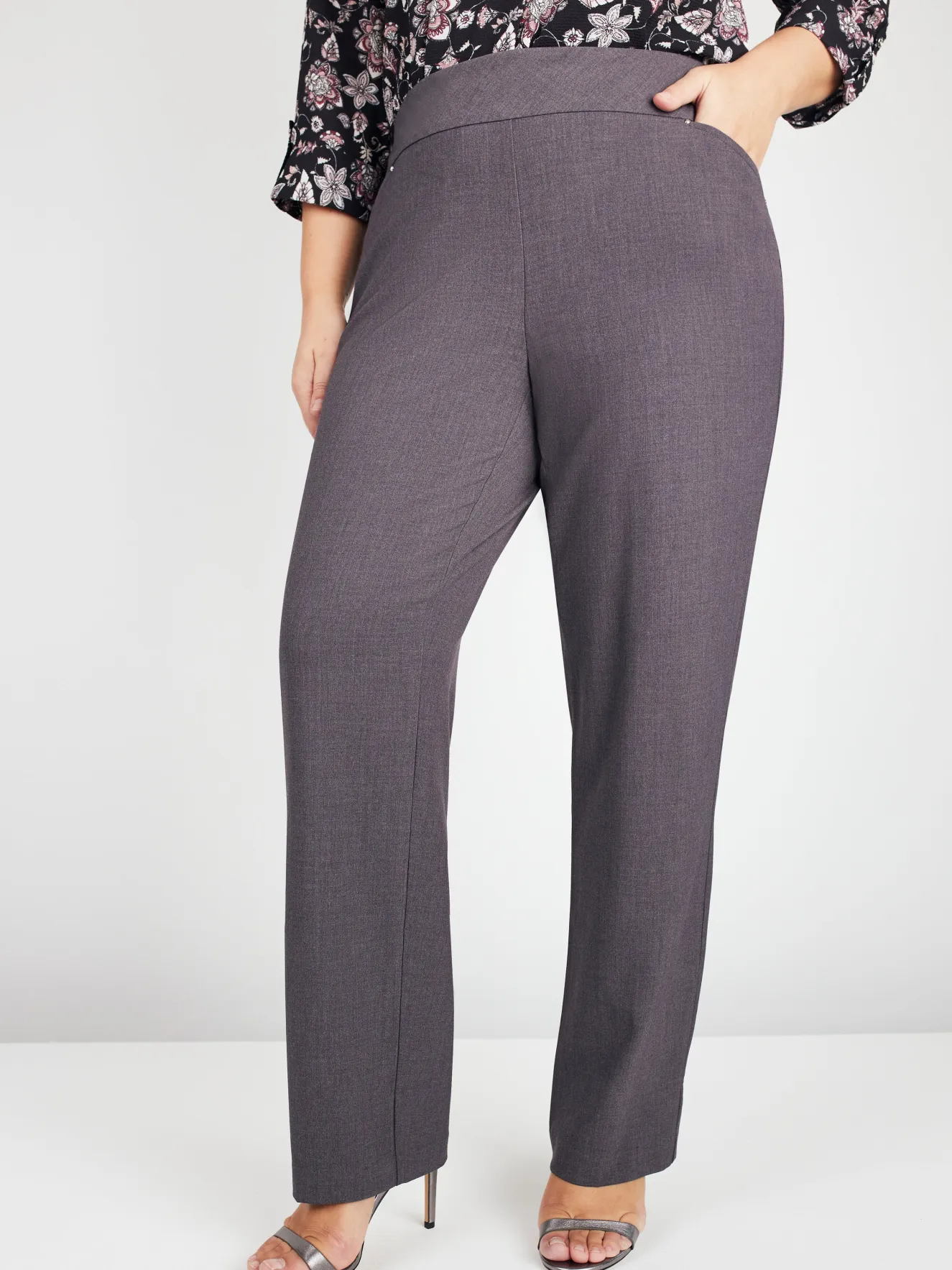 Roz & Ali™ Secret Agent Pull On Tummy Control Pants Straight Leg - Short Length