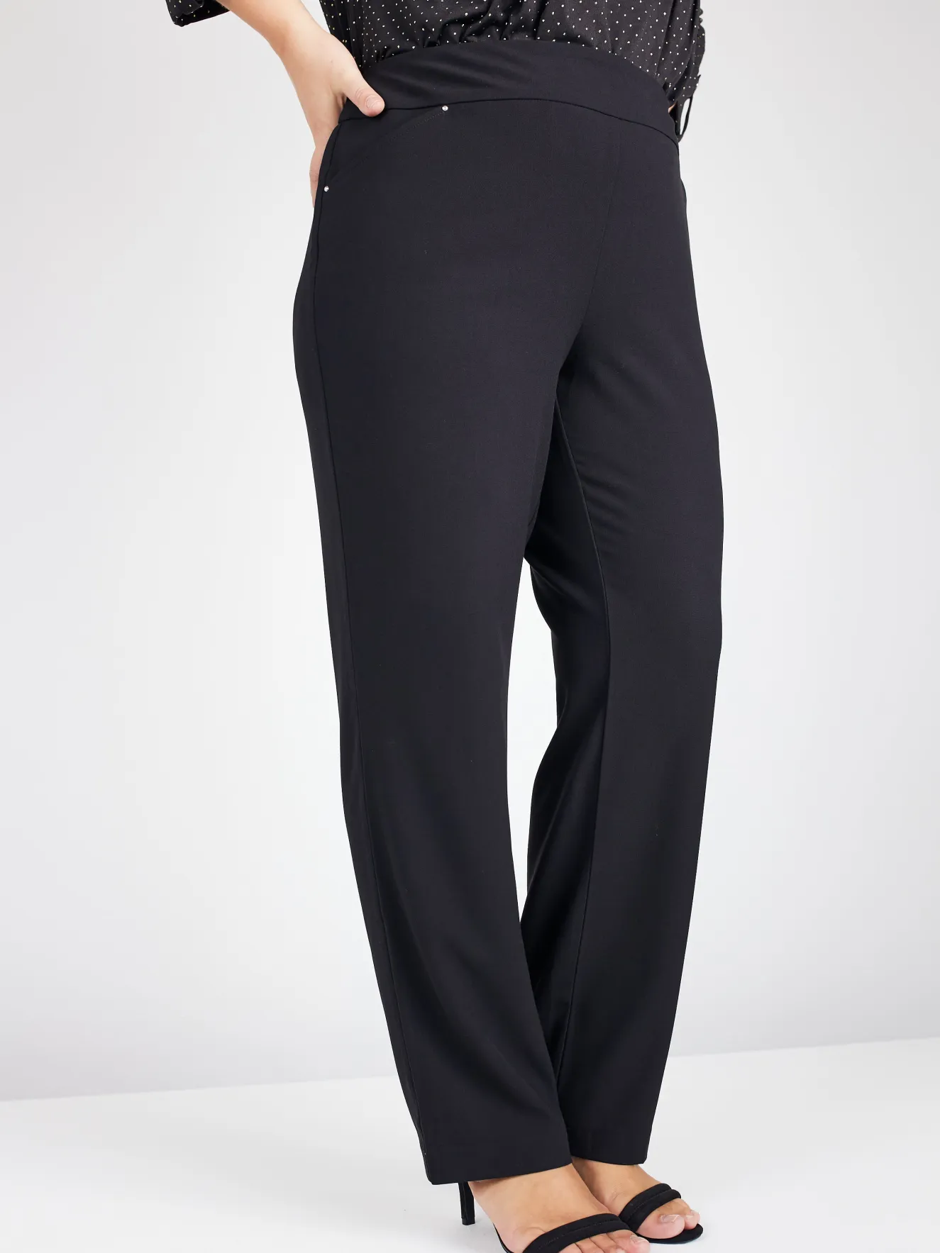 Roz & Ali™ Secret Agent Pull On Tummy Control Pants Straight Leg - Short Length