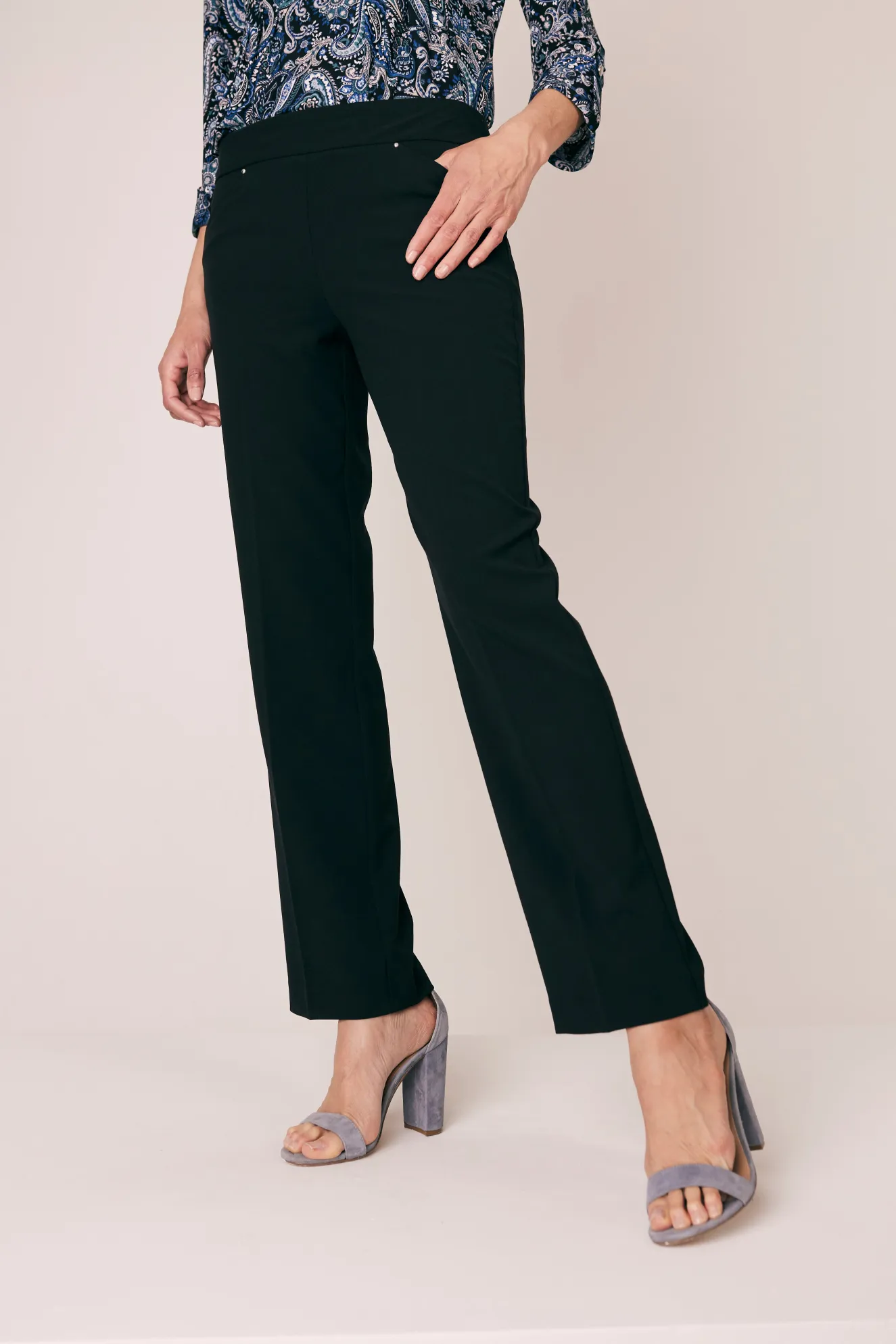 Roz & Ali™ Secret Agent Pull On Tummy Control Pants Straight Leg - Plus - Tall Length
