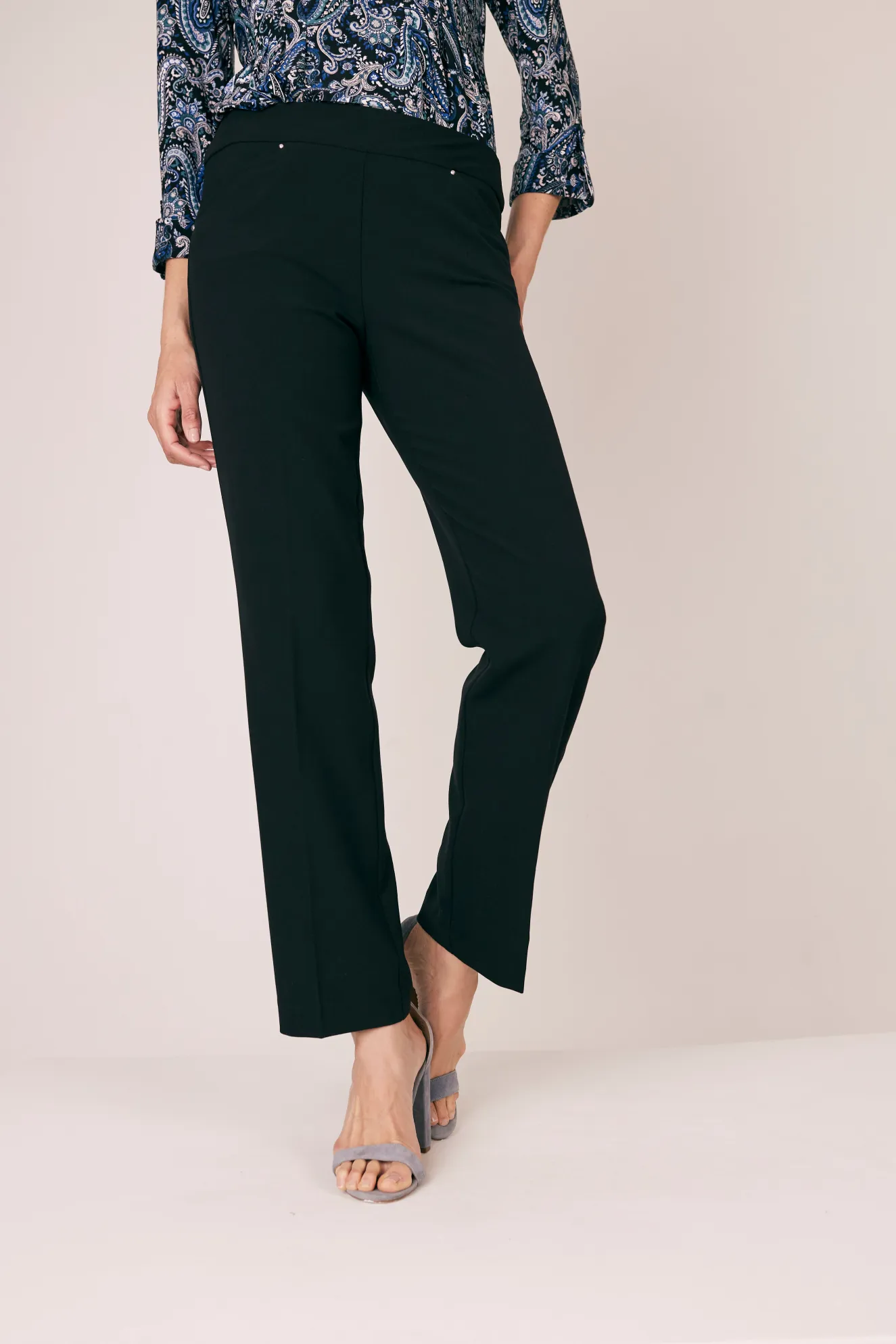 Roz & Ali™ Secret Agent Pull On Tummy Control Pants Straight Leg - Plus - Tall Length