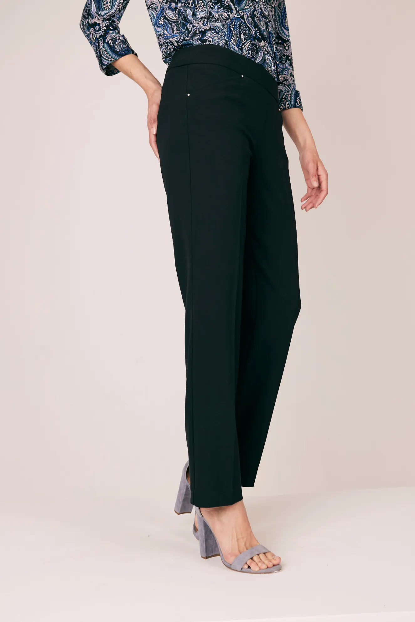 Roz & Ali™ Secret Agent Pull On Tummy Control Pants Straight Leg - Plus - Tall Length