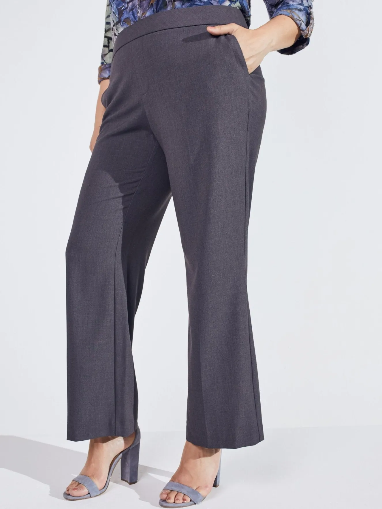 Roz & Ali™ Secret Agent Slight Tummy Control Bootcut Pants - Plus