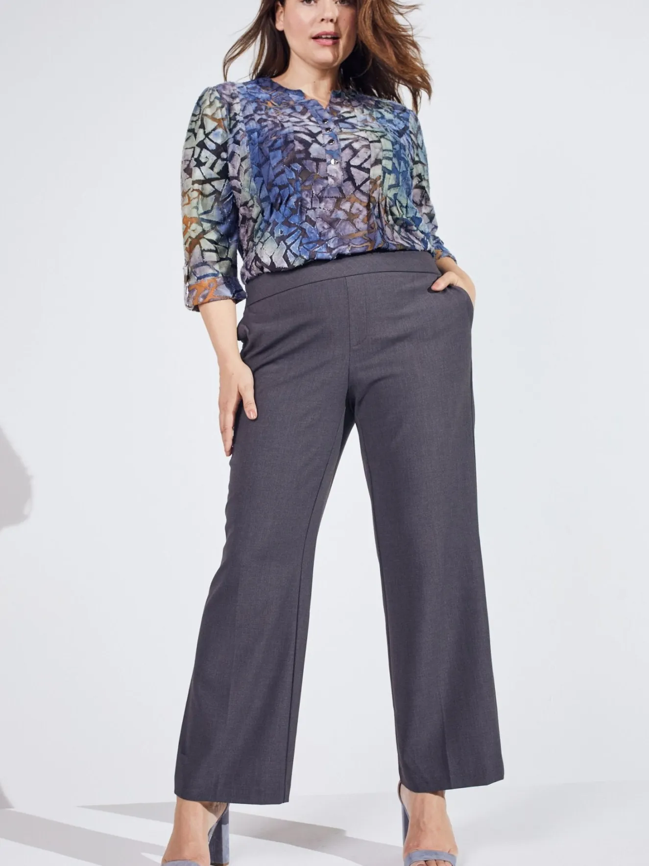 Roz & Ali™ Secret Agent Slight Tummy Control Bootcut Pants - Plus
