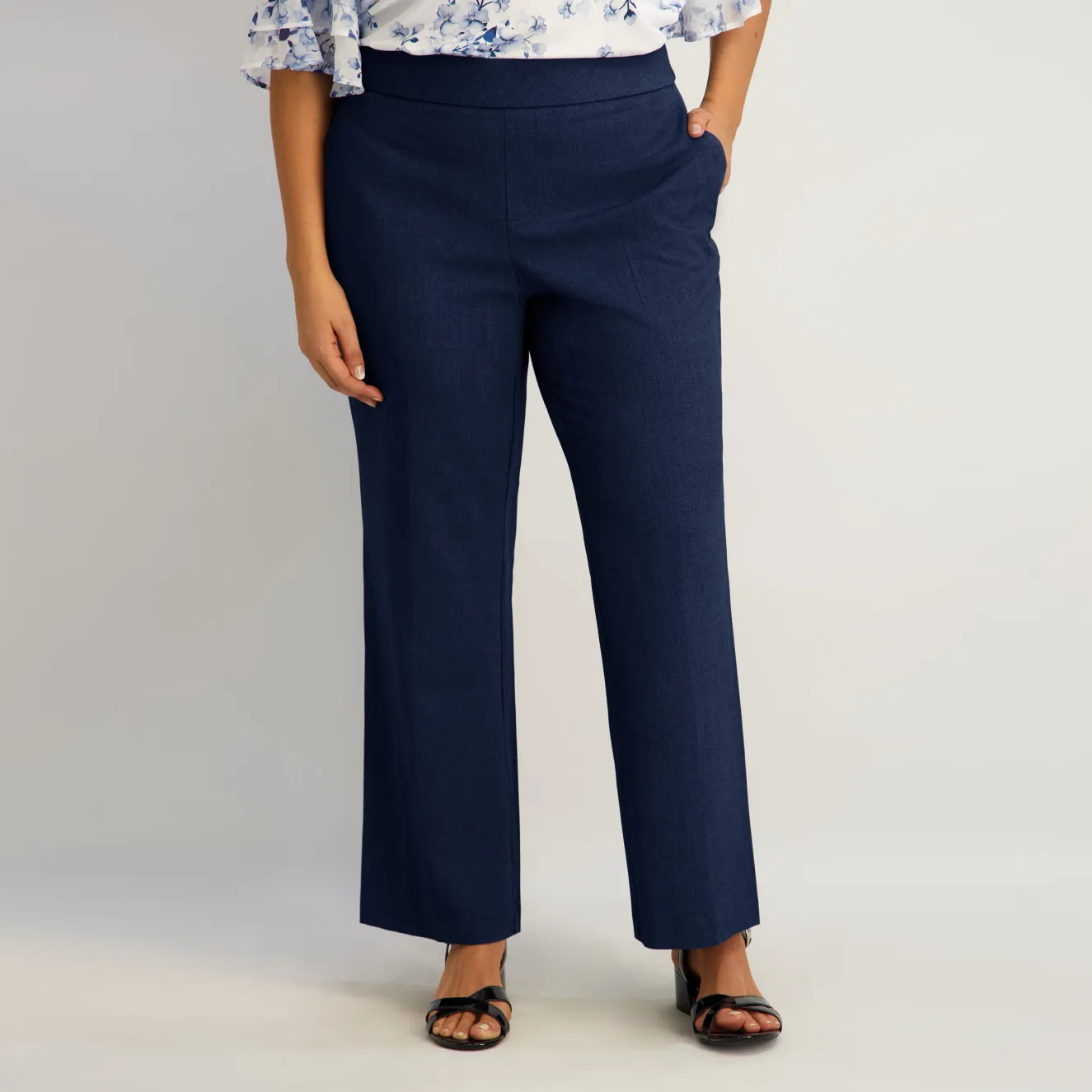 Roz & Ali™ Secret Agent Slight Tummy Control Bootcut Pants - Plus