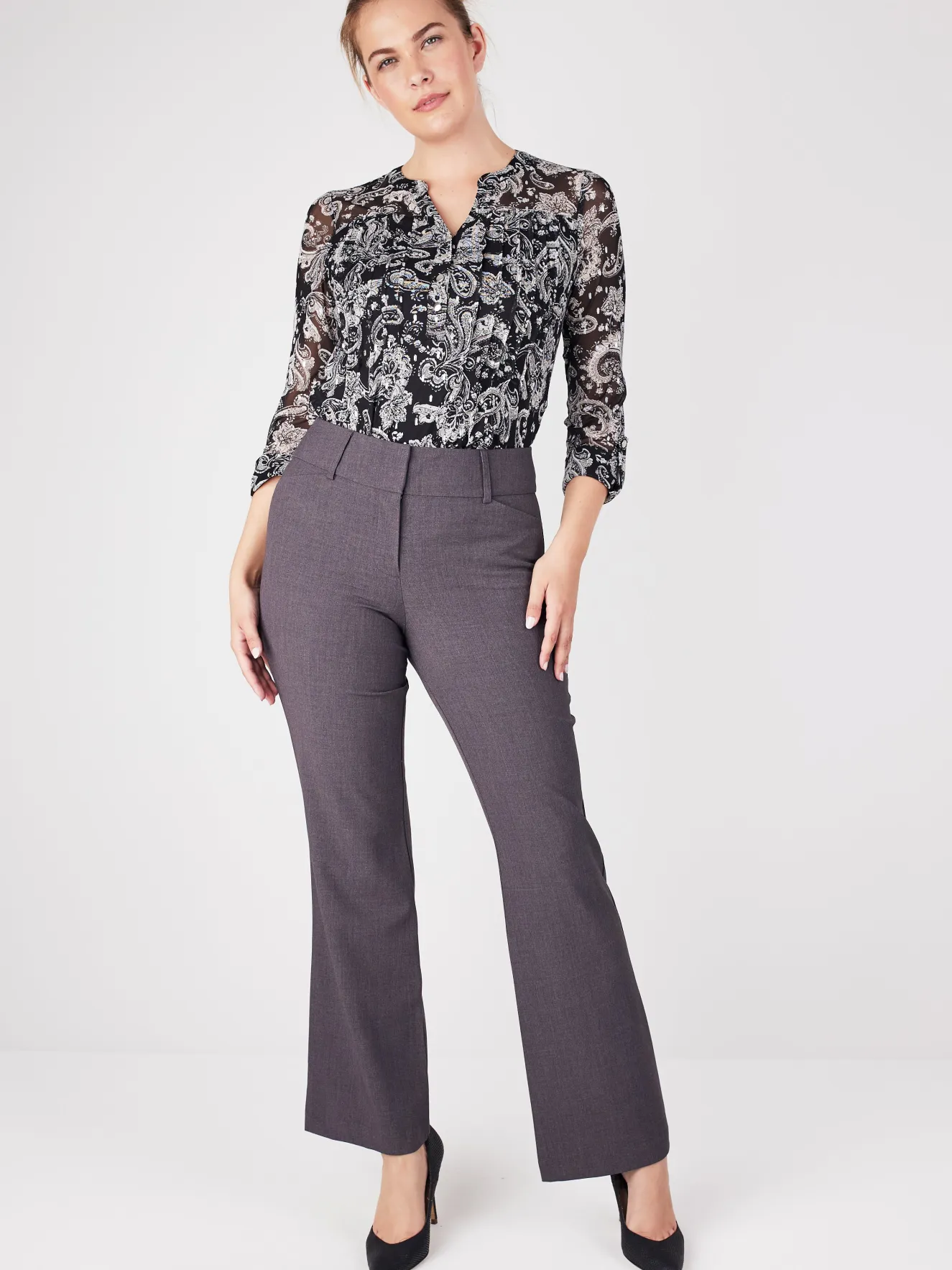 Roz & Ali™ Secret Agent Tummy Control Trouser Leg -Plus - Short Length