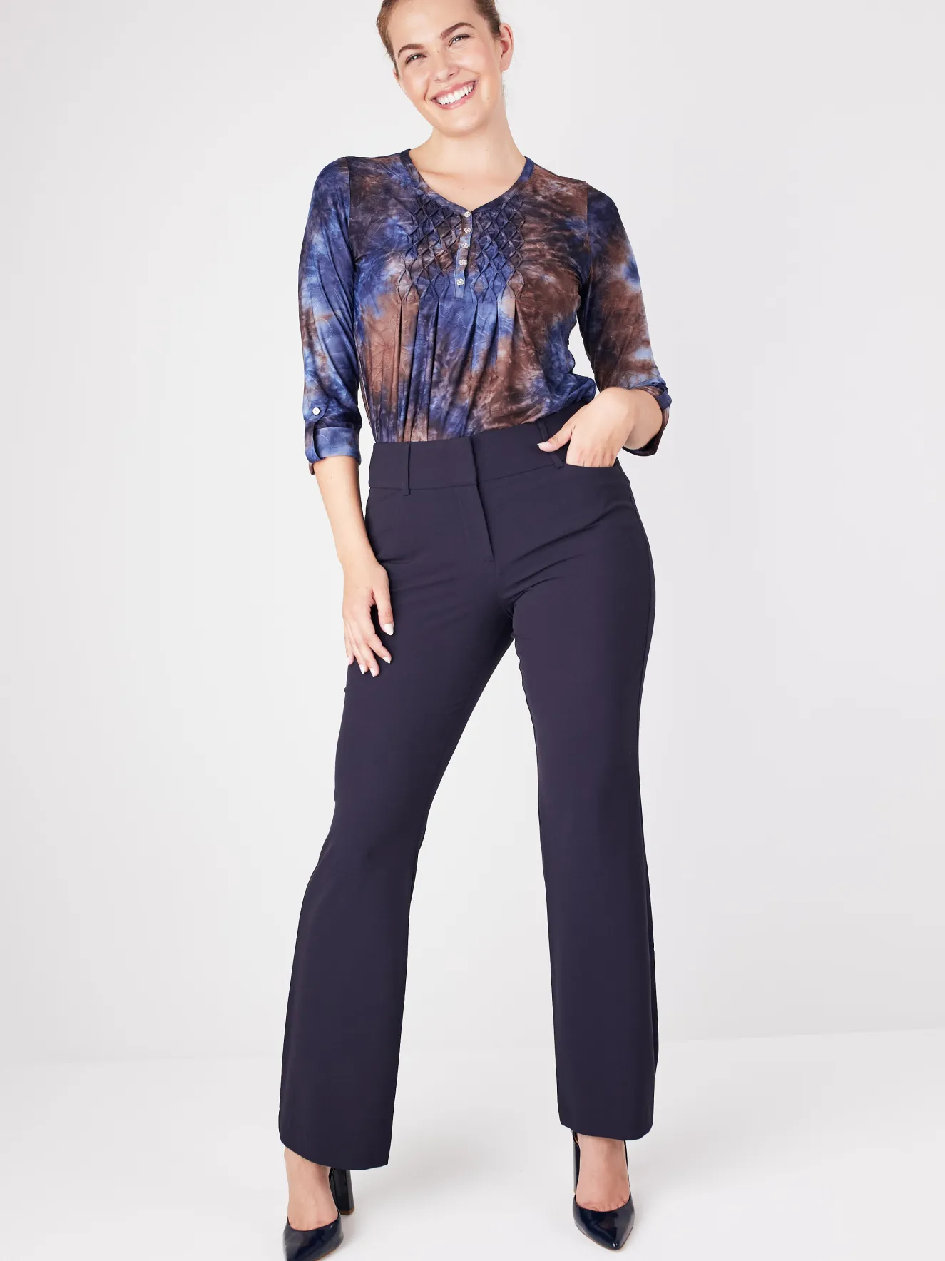 Roz & Ali™ Secret Agent Tummy Control Trouser Leg -Plus - Short Length