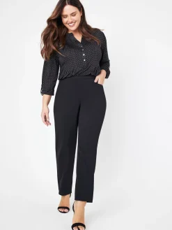 Roz & Ali™ Secret Agent Tummy Control Taper Pants - Plus - Short Length