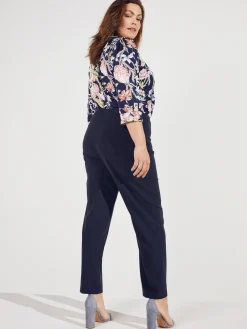 Roz & Ali™ Secret Agent Tummy Control Taper Pants - Plus - Short Length