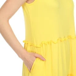 Scoop Neck Tiered Midi Dress