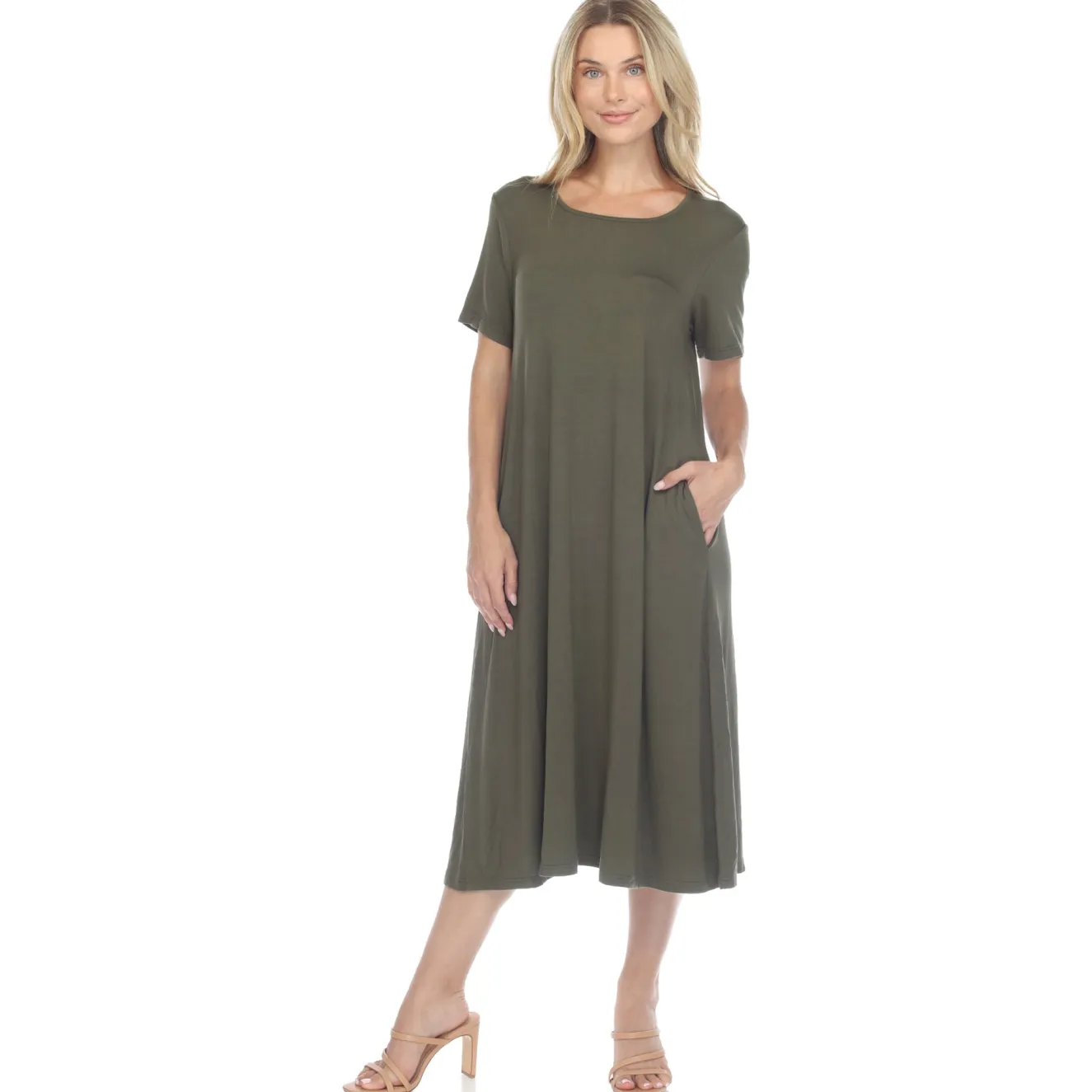 Short Sleeve Midi Dress