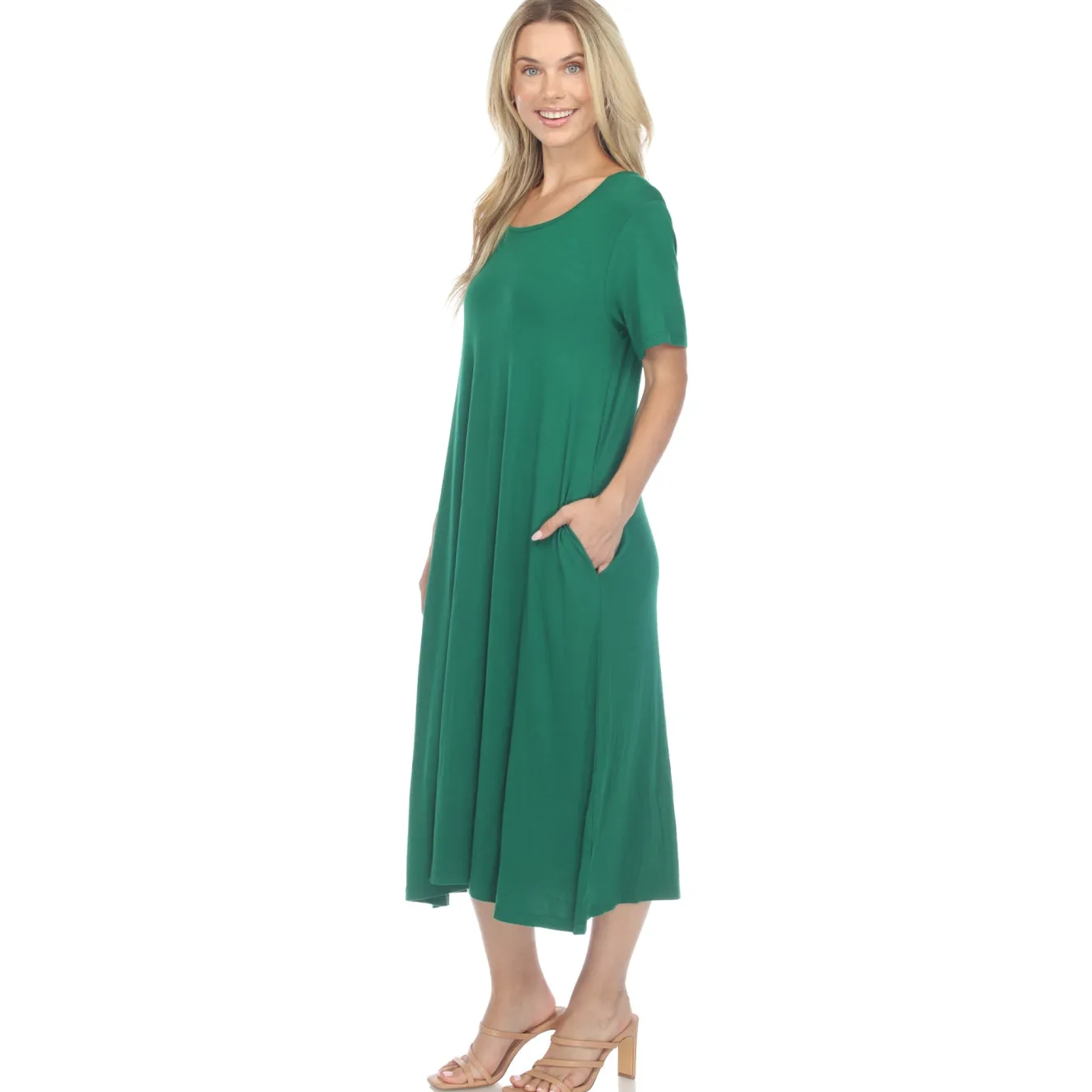Short Sleeve Midi Dress