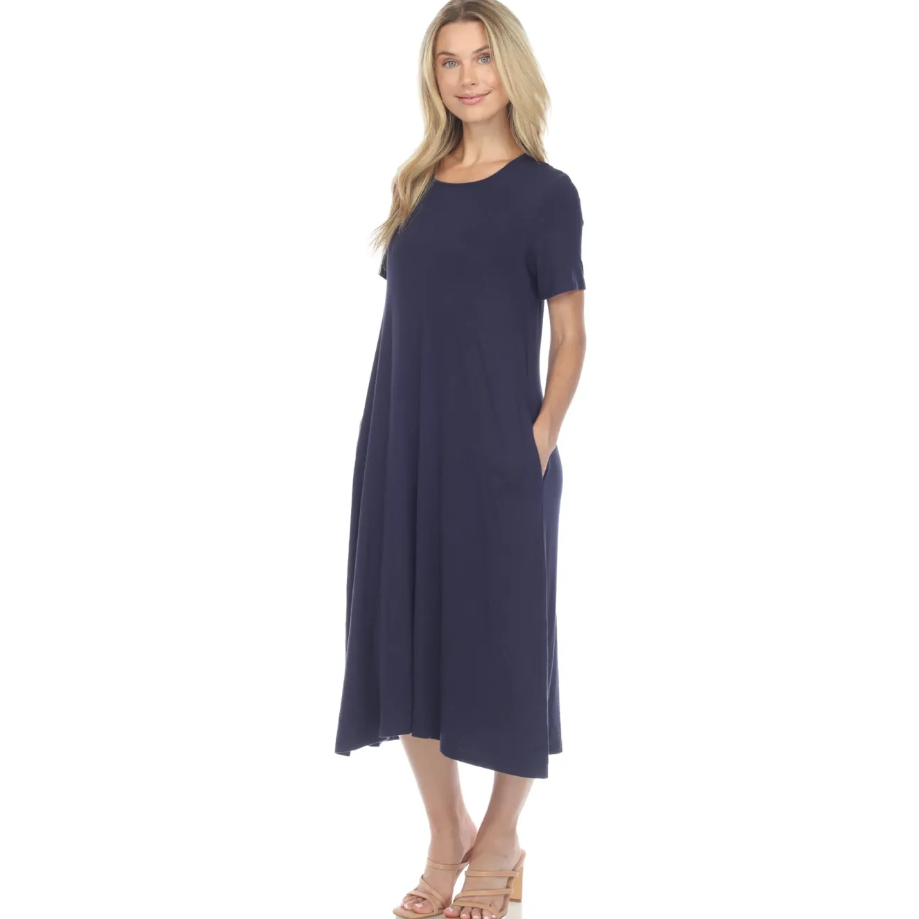 Short Sleeve Midi Dress