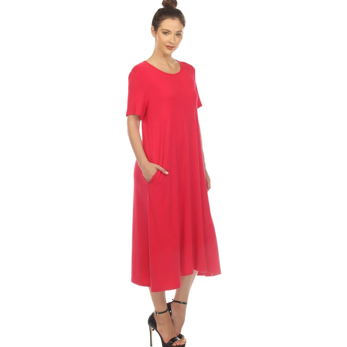 Short Sleeve Midi Dress