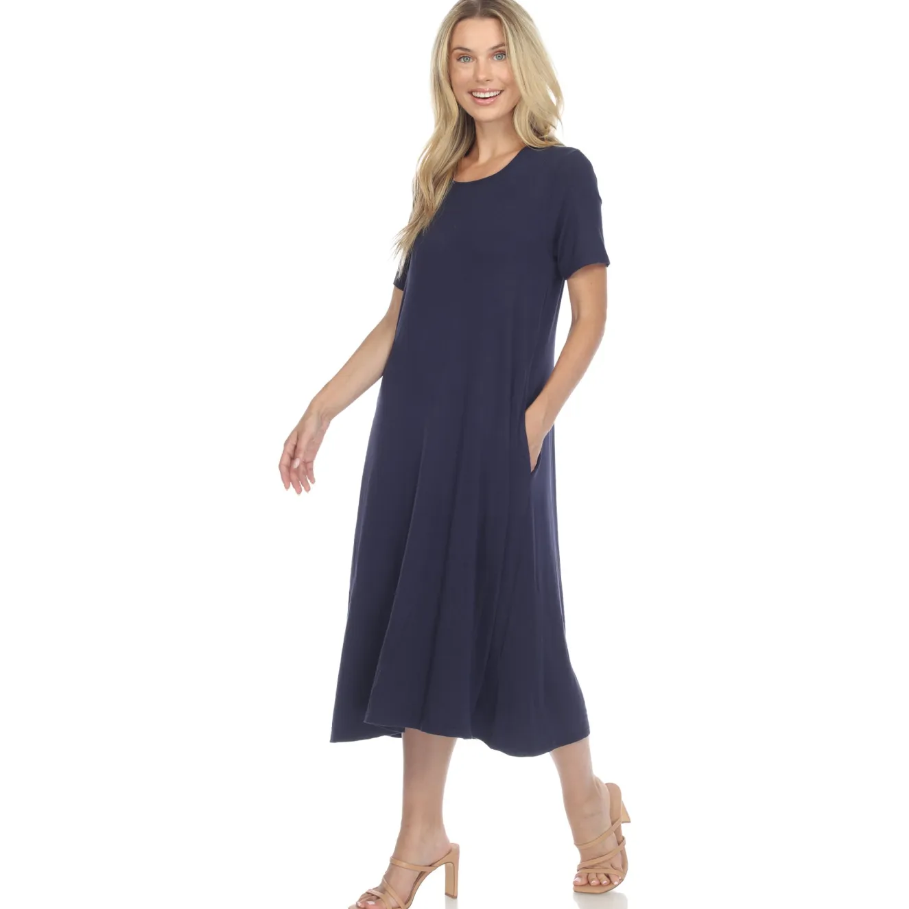 Short Sleeve Midi Dress