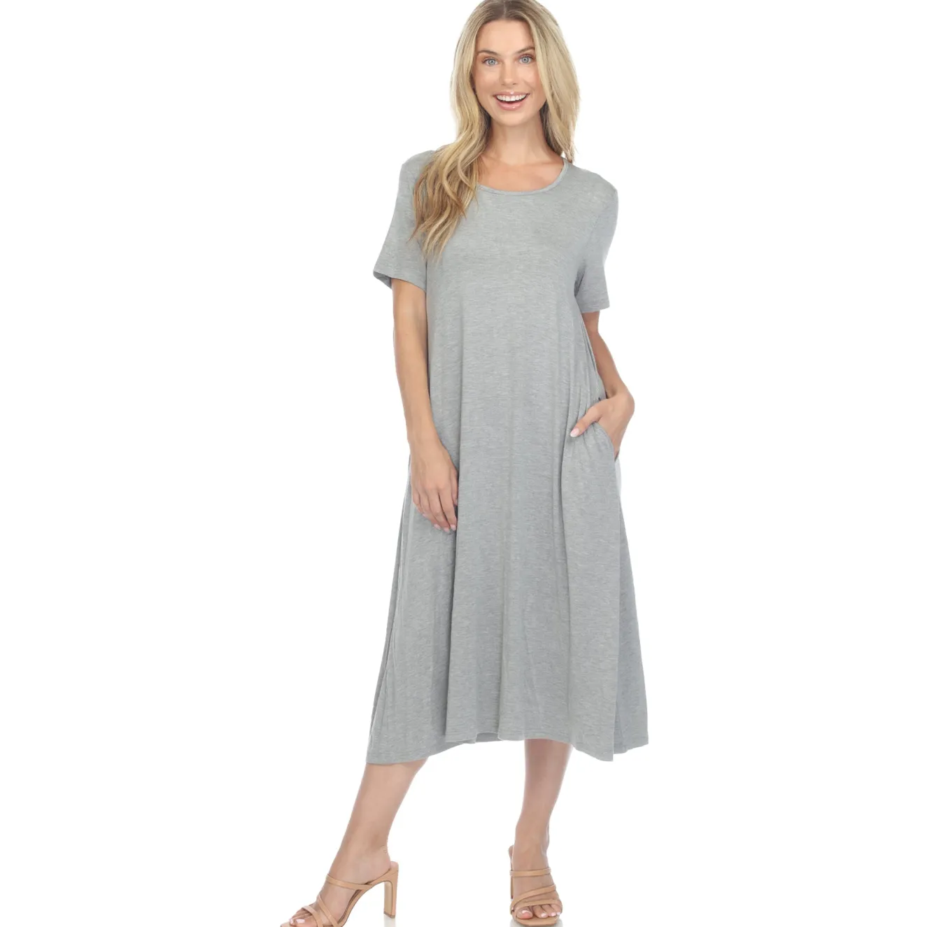 Short Sleeve Midi Dress