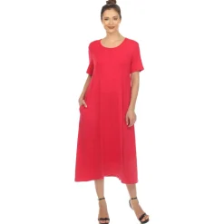 Short Sleeve Midi Dress