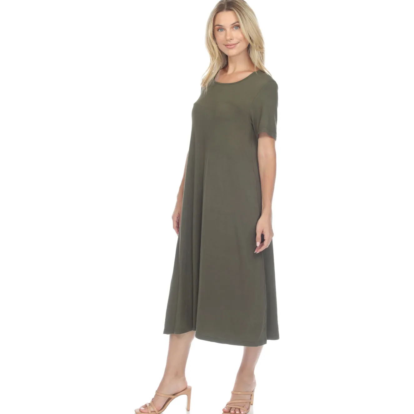 Short Sleeve Midi Dress
