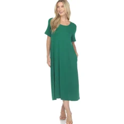 Short Sleeve Midi Dress