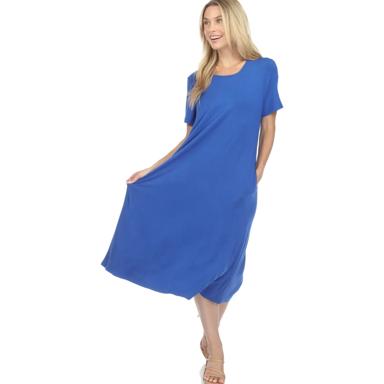 Short Sleeve Midi Dress
