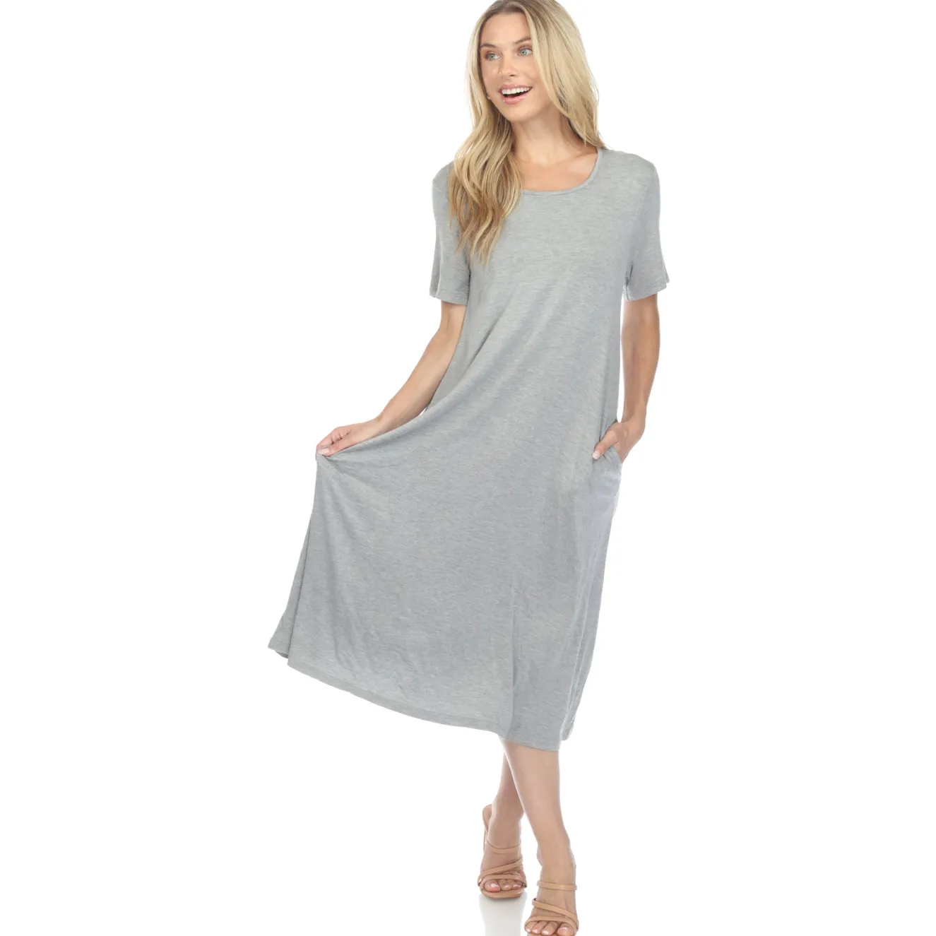 Short Sleeve Midi Dress