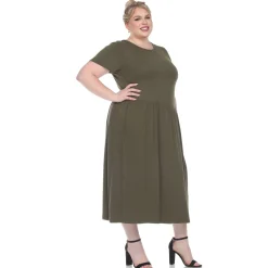 Short Sleeves Maxi Dress - Plus