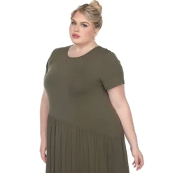 Short Sleeves Maxi Dress - Plus