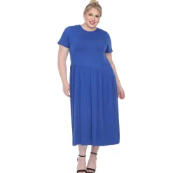 Short Sleeves Maxi Dress - Plus