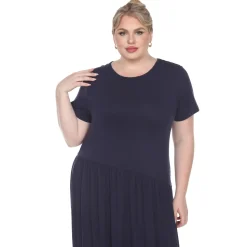 Short Sleeves Maxi Dress - Plus
